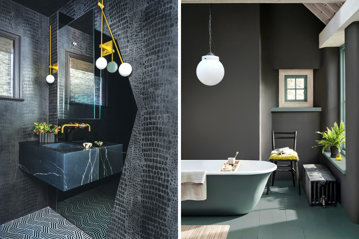 Elegant remodeled bathroom interior
